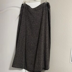 Sag Harbor Charcoal Tweed Midi Skirt